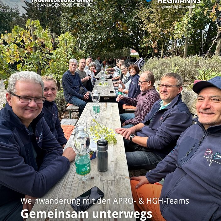 Raus aus dem Büro und gemeinsam auf Tour. 🍇
Am Mittwoch haben die Teams der APRO Ingenieurbüro GmbH und der H&G... Raus aus dem Büro und gemeinsam auf Tour. 🍇
Am Mittwoch haben die Teams der APRO Ingenieurbüro GmbH und der H&G...